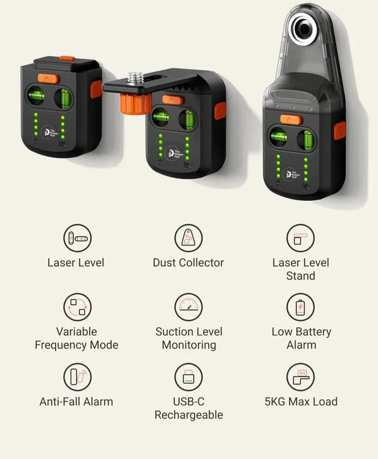 HouseProTools™ Laser Level & Drill Dust Collector