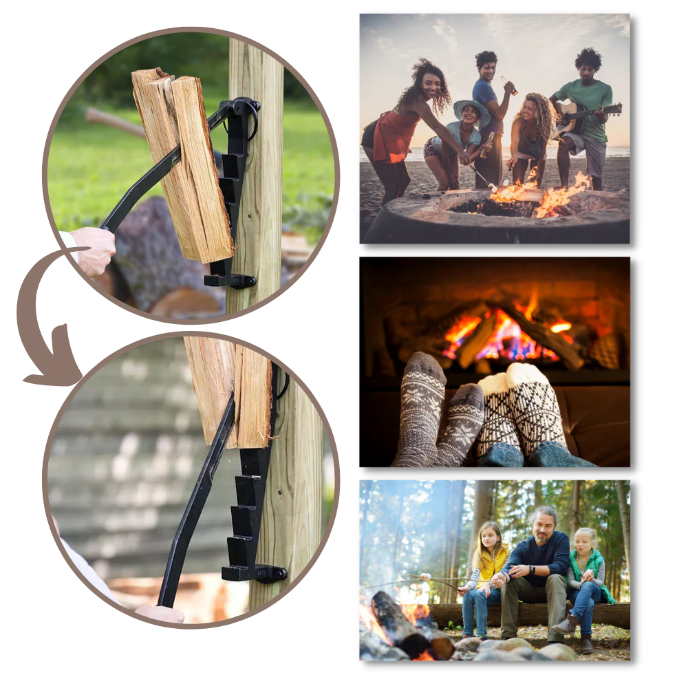 HouseProTools™ Wall Mounted Firewood Kindling Splitter